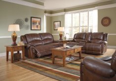 wall color with brown leather furniture